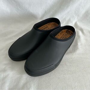 L.L. BEAN Light Wellie Black Slip-On Rubber Garden Clogs Size 8M